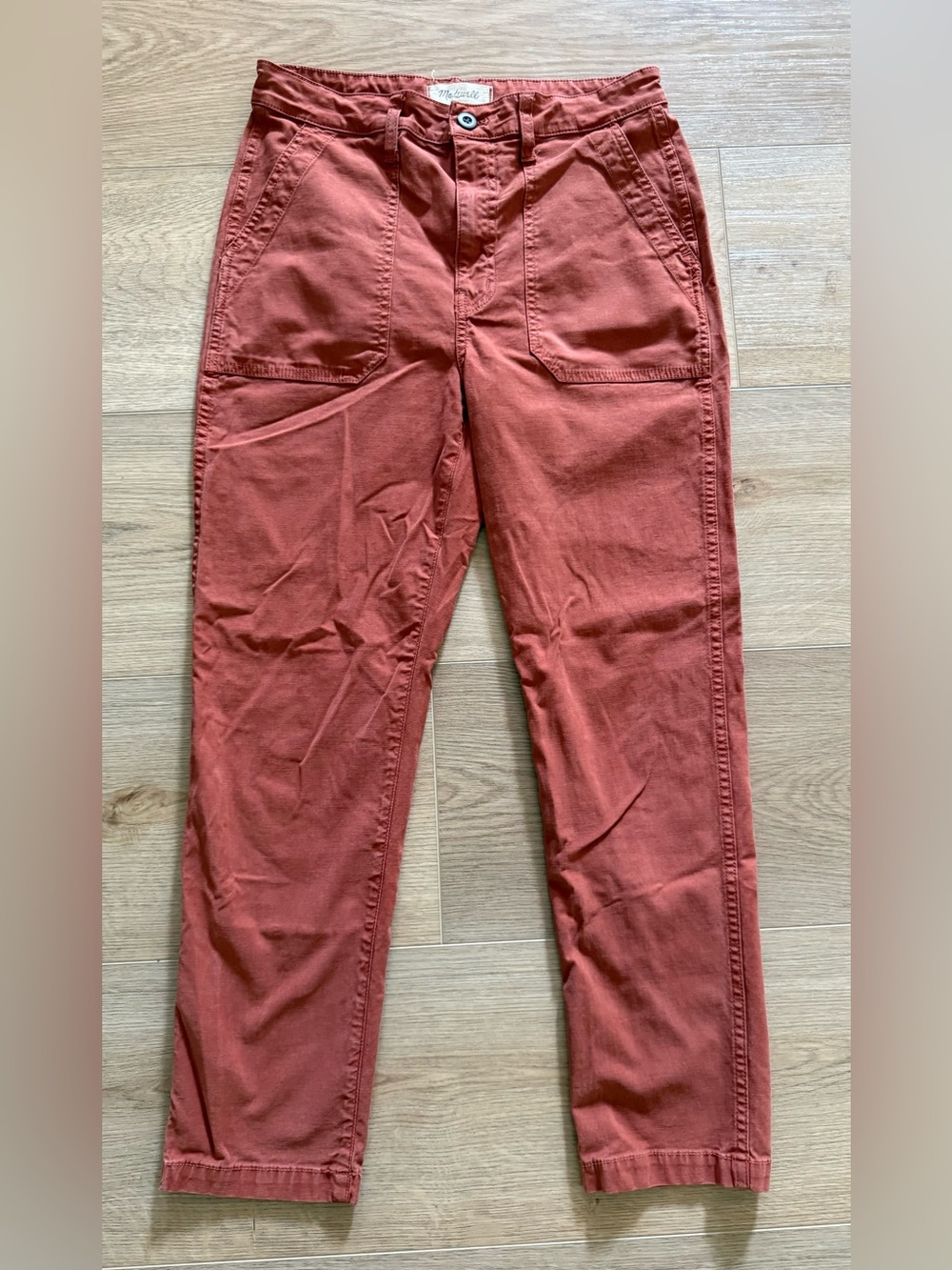 Madewell Stovepipe Fatigue Pants Size 26 Rust